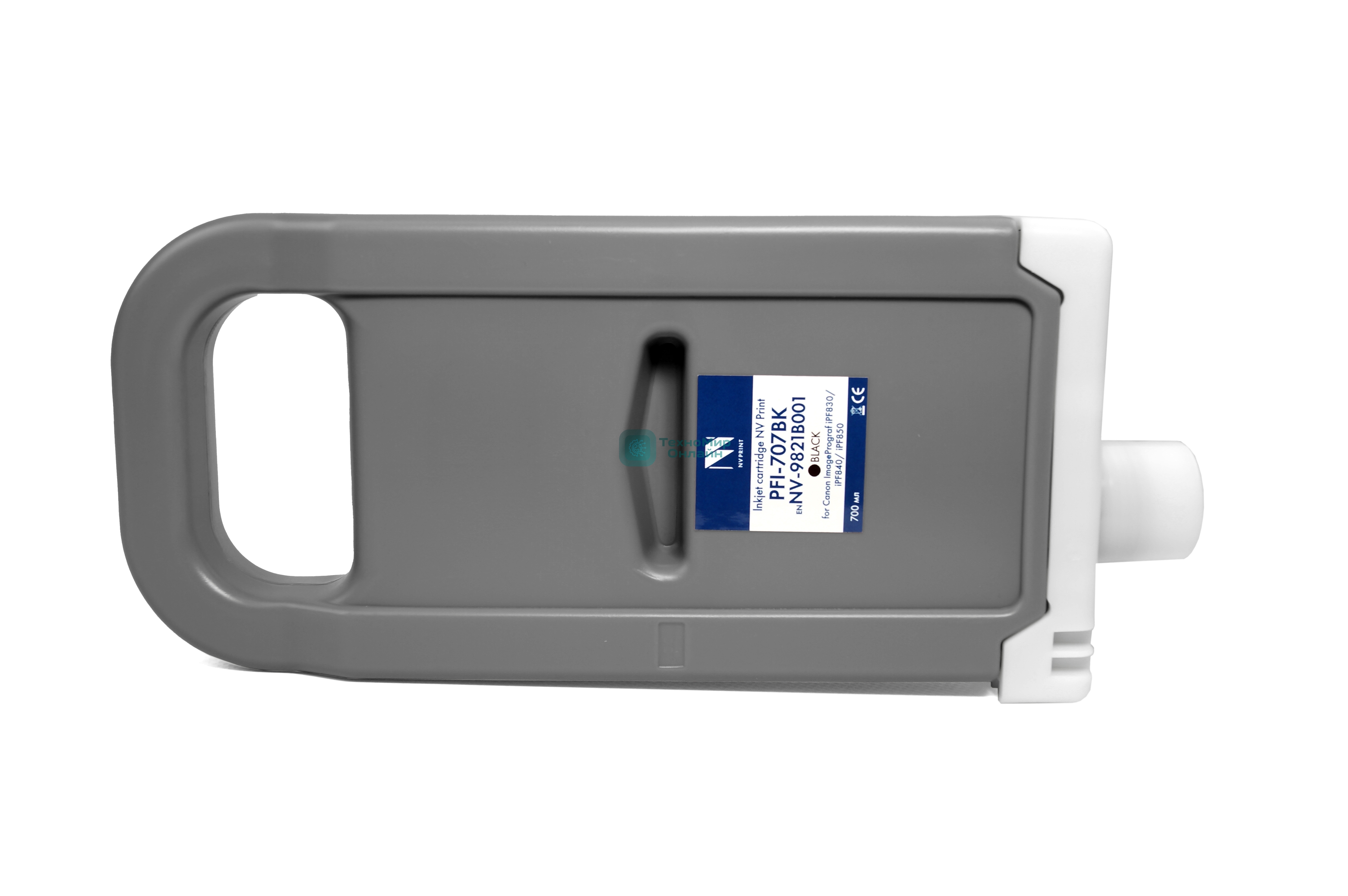Картридж струйный NVPrint PFI-707BK (NV-9821B001) Black для Canon ImagePrograf iPF830/iPF831/iPF840/iPF841/iPF850/iPF851 (700 мл) совместимый