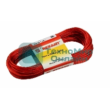 Трос стальной в ПВХ оплетке Rexant d=2,5 мм, красный (моток 20 м)