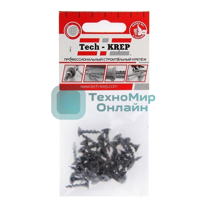 Саморез 3.8х19 гипсокартон-дерево (уп. 40 шт) пакет Tech-Krep 102369
