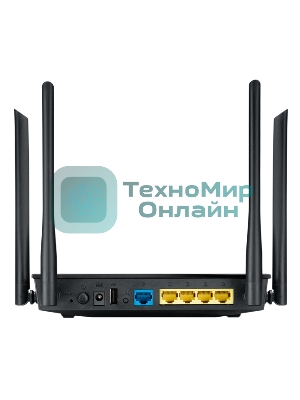 Маршрутизатор беспроводной Asus RT-AC1200 10/100BASE-TX черный (Dual Band)