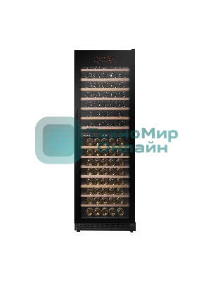 Винный шкаф встраиваемый Maunfeld MBWC-415D171, вместимость: 171 бутылок, черный