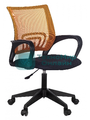 Кресло Бюрократ CH-695NLT оранжевый/черный, сетка/ткань, 120 кг, механизм качания