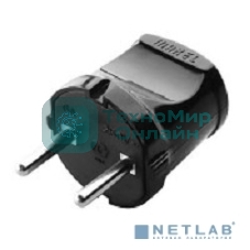 Вилка без заземления Makel черная