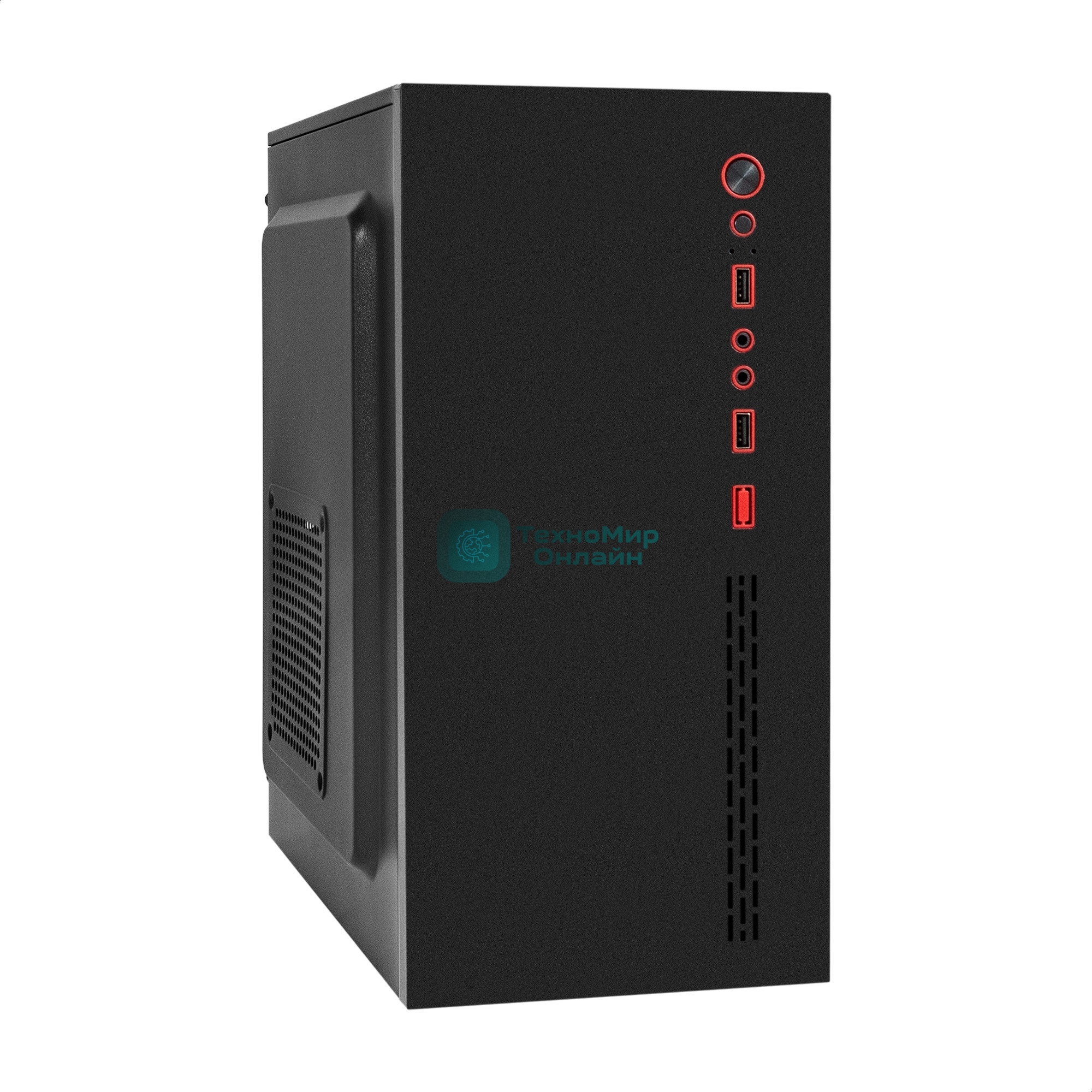 Компьютерный корпус Minitower ExeGate BAA-403 (mATX, без БП, 2*USB, HD Audio, черный)