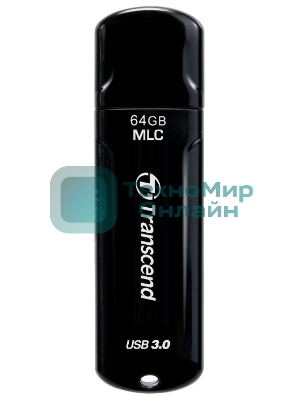 Флешка USB Transcend JetFlash 750 (TS64GJF750K), 64Gb, USB 3.0, R/W 130/40, черный