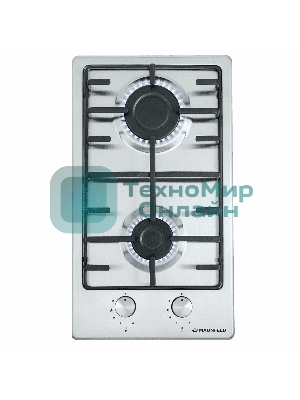Газовая варочная панель Maunfeld EGHS.32.3ES, 2 конфорки, нержавеющая сталь, серебристый