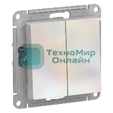 Механизм переключателя проходного 2-кл. СП AtlasDesign 10А IP20 (сх. 6/2) 10AX жемчуж.