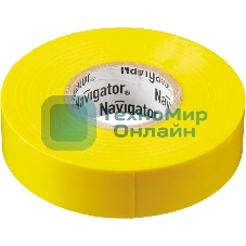 Изолента ПВХ Navigator 15 мм (рул.20м) жел. NIT-B15-20/Y