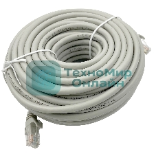 Патч-корд Buro Basic UTP 4 пары cat6 CCA molded 20м серый RJ-45 (m)-RJ-45 (m)