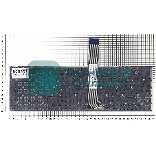 Клавиатура для ноутбука Asus K56 черная без рамки, плоский Enter