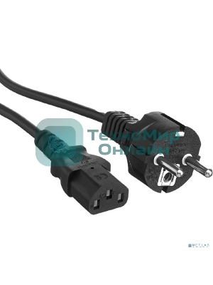 Кабель питания ExeGate Power PC-3P (Евровилка Schuko->С13) VDE-250V-3*1.0-CU, 10A, черный, 3м