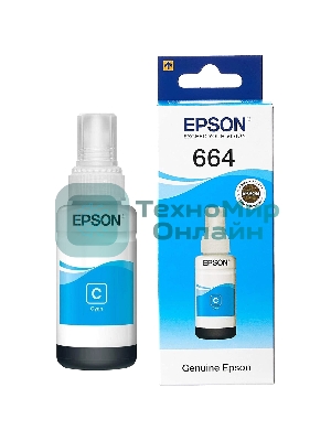 Чернила для Epson C13T66424A Epson L100 (cyan) 70 мл