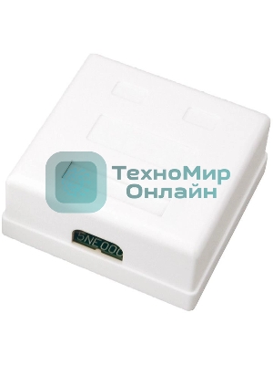 Розетка компьютерная Rexant 2-м ОП RJ45 CAT.5E бел.