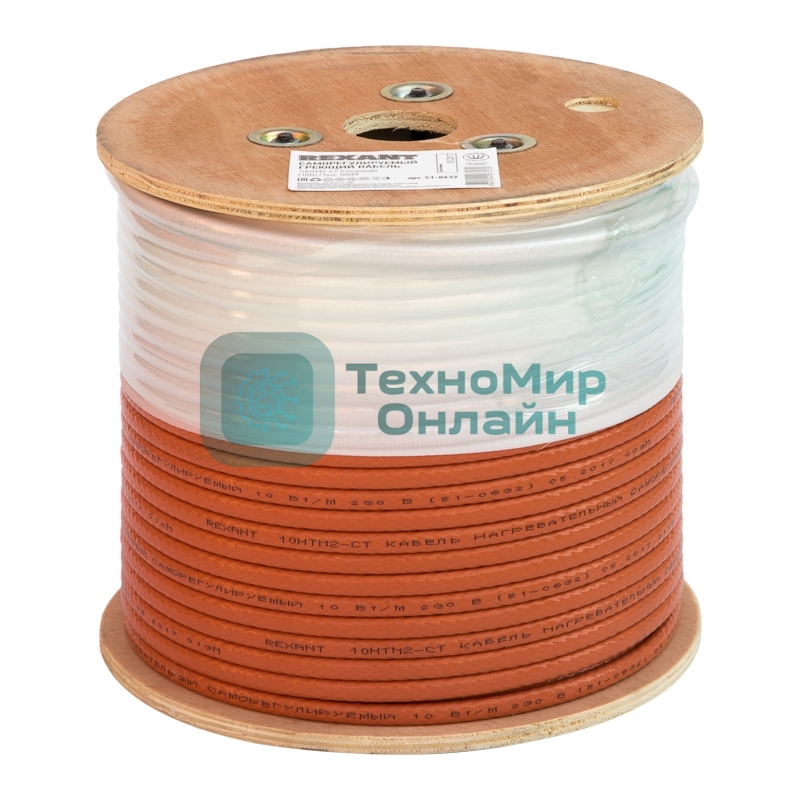 Кабель греющий саморегулирующийся PROconnect пищевой 10 ККНС 2ЛПп-ЭЛ 65/85, экранированный, 10Вт/м, 0,5мм2/70м, 100м