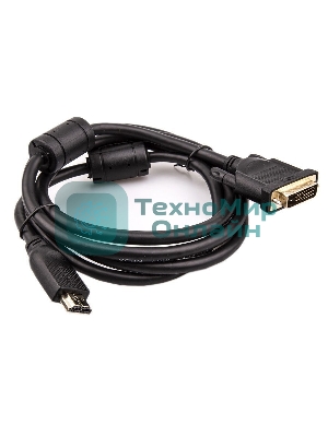 Кабель HDMI AM/DVI(24+1)M, 1.8м, CU, 1080P@60Hz, 2F, VCOM CG484GD-1.8M