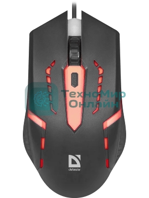 Мышь проводная Defender Hit MB-601 черный, 1200 dpi, USB, кнопки - 4