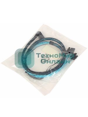 Кабель ACD-RA8643-SATASB-08M, Internal SFF8643-to-4xSATA+SB (HDmSAS (ПРЯМОЙ) -to- 4xSATA+SideBand) 75см (аналог LSI00410, LSI00409, 2279800-R) (6705170)