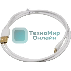 Кабель USB2.0 2A Square USB A (m)/micro USB B (m) 1м позолоченные контакты