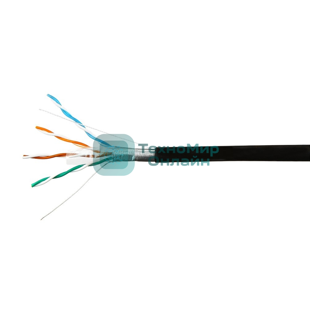 Кабель SkyNet Light FTP outdoor 4x2x0,46, медный, FLUKE TEST, кат.5e, однож., 100 м, box, черный