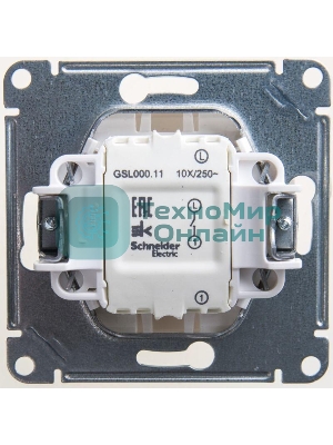 Механизм выключателя 1-кл. СП Glossa 10А IP20 10AX перламутр SchE GSL000611