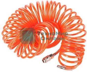 Шланг спиральный для пневмоинструмента PATRIOT PU 156x8мм полиамид быстросъем.