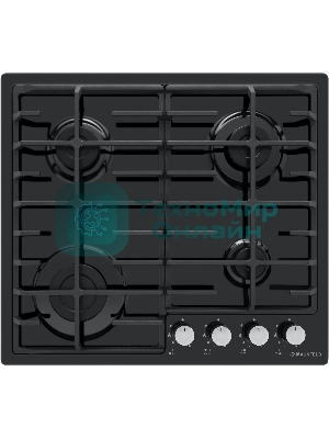 Газовая варочная панель Maunfeld EGHE.64.6CB/G, 4 конфорки, эмалированная сталь, черный