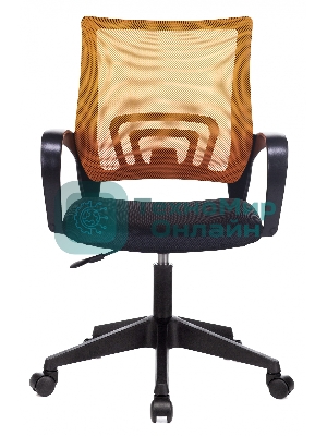 Кресло Бюрократ CH-695NLT оранжевый/черный, сетка/ткань, 120 кг, механизм качания