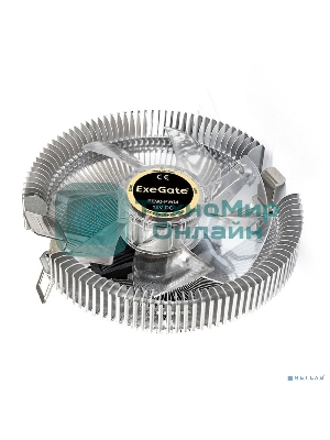 Кулер для процессора ExeGate EE90-PWM серебристый, 90 мм, алюминий, 2400 об/мин, 22 дБ, 4 pin, 75 Вт, 46 мм