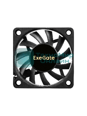 Вентилятор для корпуса ExeGate ExtraPower EP06010B3P черный, 60 мм, 3000 об/мин, 24 дБ, 3 pin