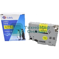 Картридж ленточный G&G GG-TZES631 черный на желтом 12x8 для Brother 1010/1260VP/1830VP/9700PC