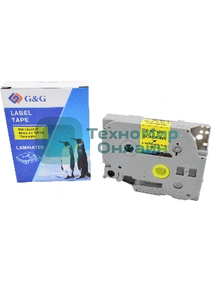 Картридж ленточный G&G GG-TZES631 черный на желтом 12x8 для Brother 1010/1260VP/1830VP/9700PC