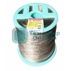 Трос стальной в ПВХ оплетке Rexant d=3,5 мм, прозрачный (бухта 200 м)