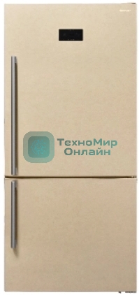 Холодильник Sharp SJ-653GHXJ52R бежевый двухкамерный 400/164 л морозилка снизу, No Frost
