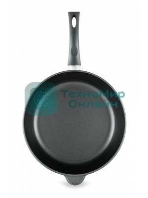 Сковорода НЕВА МЕТАЛЛ 9128 д.28 (Диаметр 28 см. 4-х слойное антипригарное покрытие ТИТАН пк равномерно нагревается за счет особой конструкции корпуса по принципу 