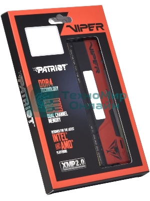 Оперативная память Patriot Viper Elite II, DDR4, 64GB (2x32 GB), 3600 MHz, CL20, DIMM, радиатор, красный/черный
