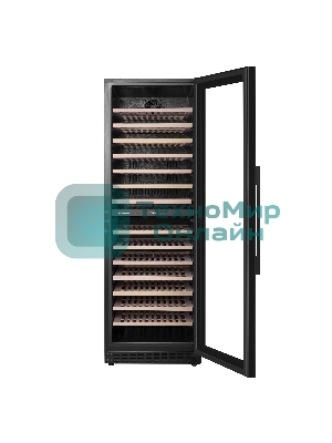 Винный шкаф встраиваемый Maunfeld MBWC-415D171, вместимость: 171 бутылок, черный