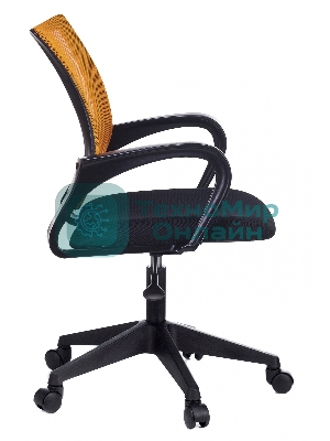 Кресло Бюрократ CH-695NLT оранжевый/черный, сетка/ткань, 120 кг, механизм качания