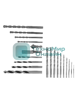 Набор сверл Matrix комб., мет.1-6мм,бетон 4-8мм,дер.4-8 мм,биты 10шт,адап., зенковка, 31пр., PRO