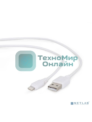 Кабель Filum USB 2.0, 1 м., белый, 2 А, разъемы: USB A male - Lightning male, пакет. (FL-C-U2-AM-LM-1M-W)