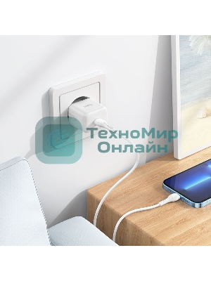 Сетевое зарядное устройство Hoco N32 Glory White 30W 3A+2A+1.5A (PD+QC+AFC) USB Type-C универсальное белый