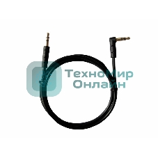 Аудиокабель Rexant 3,5 мм штекер-штекер угловой 1 м черный