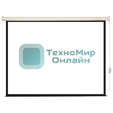 Экран с электроприводом Lumien Eco Control 244x244 см (раб. область 236х236 см) Matte White черная кайма по периметру 1:1