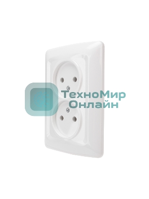 Розетка Kranz 2-ая DEA б/з с/у 10А белый (1/10/120)