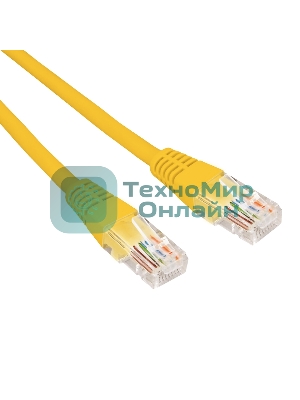 Патч-корд U/UTP Rexant cat.6, RJ45-RJ45, неэкранированный, 26AWG, LSZH, желтый, 5 м