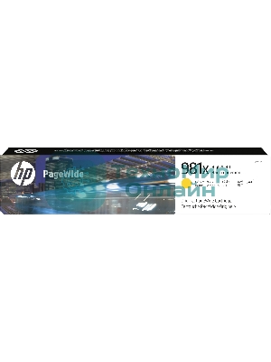Картридж струйный HP 981X желтый увеличенной емкости для HP Color PageWide Ent Flow MFP 586, 566 10 000 стр.