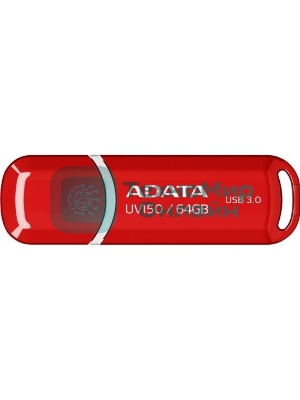 Флешка USB ADATA UV150 (AUV150-64G-RRD), 64Gb, USB 3.0, R/W 100/30, красный