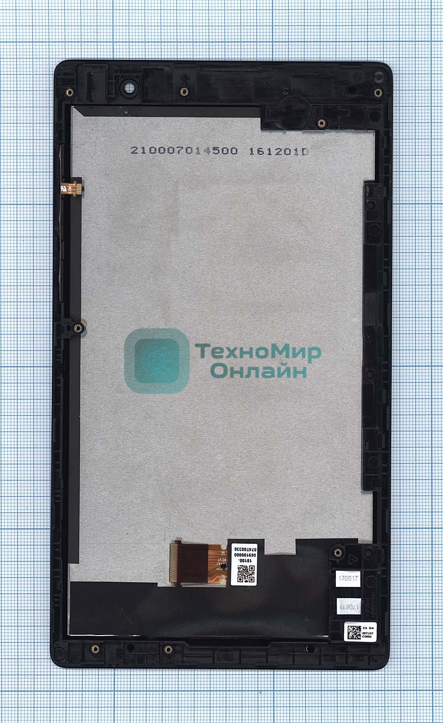 Модуль (матрица + тачскрин) для Asus ZenPad C 7.0 Z170C черный с серебристой рамкой