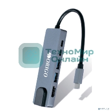 USB-концентратор ORIGO OU3340NPD/A1A USB-C, 2xUSB 3.0, 1xUSB-C/PD 3.0, 1xUSB-C, 1x1000Base-T, 1xHDMI