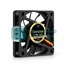 Вентилятор для корпуса ExeGate ExtraPower EP06010S3P черный, 60 мм, 3000 об/мин, 24 дБ, 3 pin