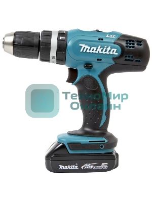 Дрель-шуруповерт Makita DHP453SYE, 18 В, 1.5 Ач, 42 Нм, щеточный